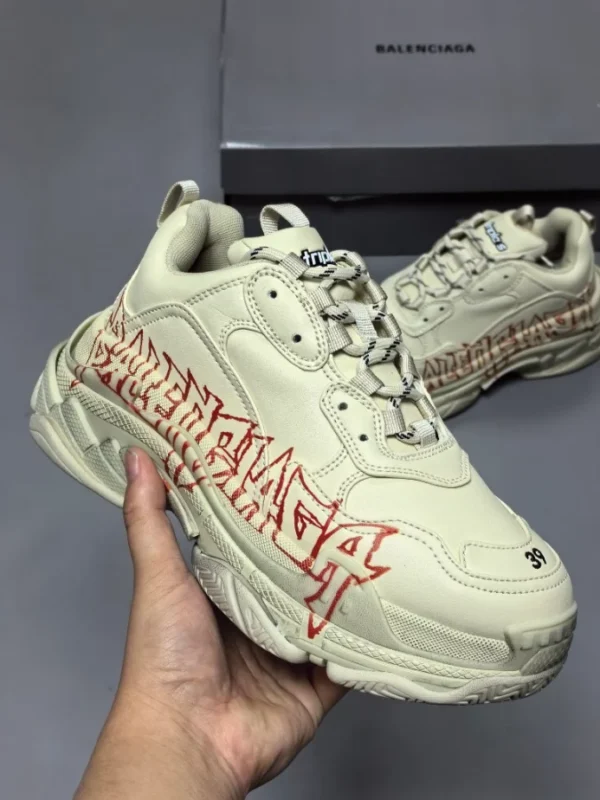 Balenciaga Triple S Sneakers DIY Metal In White - RBS79