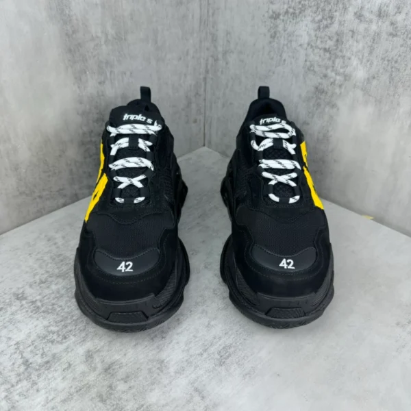 Balenciaga Triple S Tape Type Sneaker in Black and Yellow - RBS81