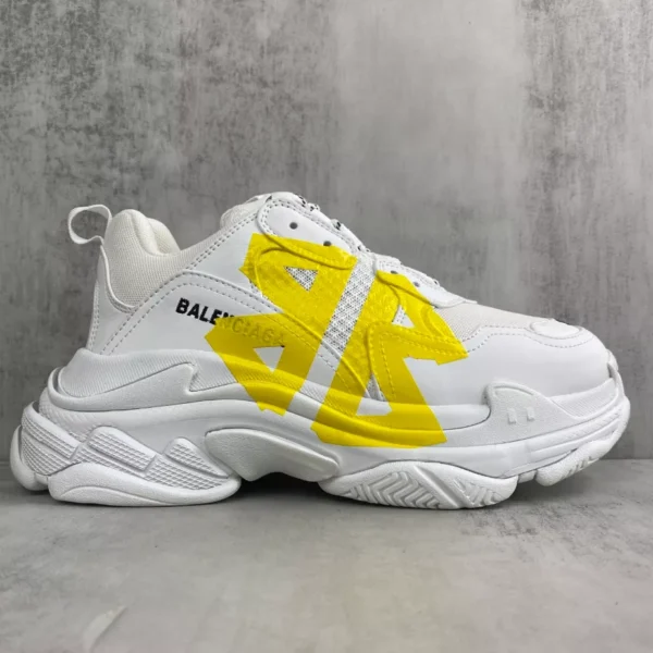 Balenciaga Triple S Tape Type Sneaker in White and Yellow - RBS82