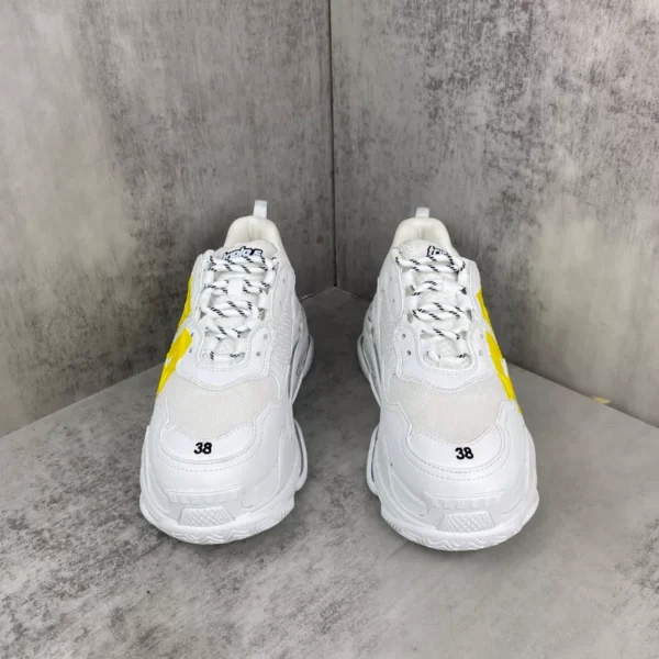 Balenciaga Triple S Tape Type Sneaker in White and Yellow - RBS82