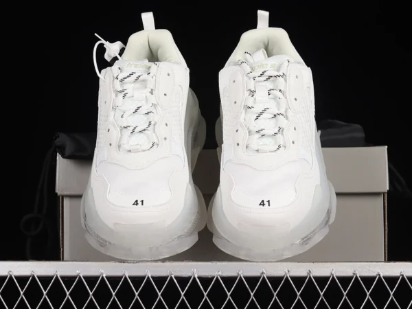 Balenciaga Triple S White Clear Sole Sneakers - RBS80