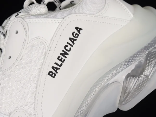 Balenciaga Triple S White Clear Sole Sneakers - RBS80