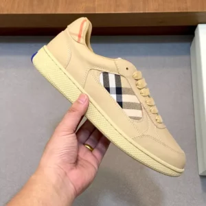 Burberry Leather and Check Terrace Sneakers​ - RBB04