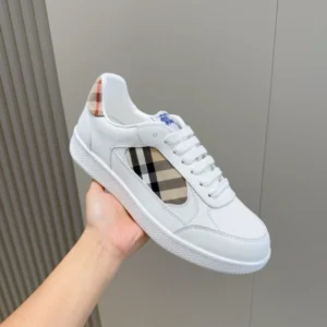 Burberry Leather and Check Terrace Sneakers​ - RBB05