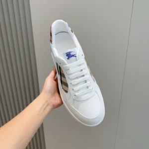 Burberry Leather and Check Terrace Sneakers​ - RBB05