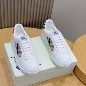 Burberry Leather and Check Terrace Sneakers​ - RBB05