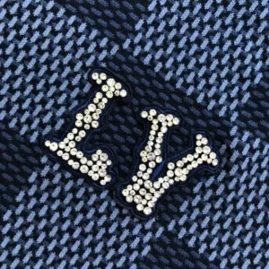 LV Damier Short-Sleeved Crewneck With LV Crystal Patch - LRT69