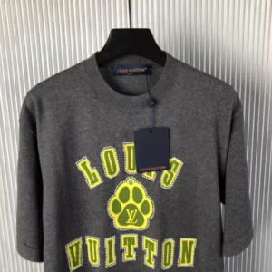 LV Embellished Short-Sleeved Cotton Crewneck - LRT62