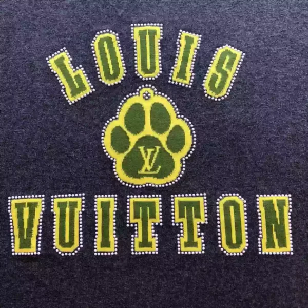 LV Embellished Short-Sleeved Cotton Crewneck - LRT62