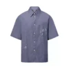 LV Embroidered Chambray Short-Sleeved Shirt - LRT61