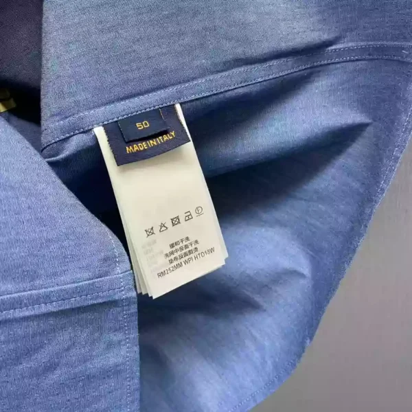 LV Embroidered Chambray Short-Sleeved Shirt - LRT61