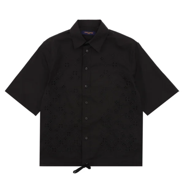 LV Monogram Flowers Embroidered Short-Sleeved Shirt - LRT56