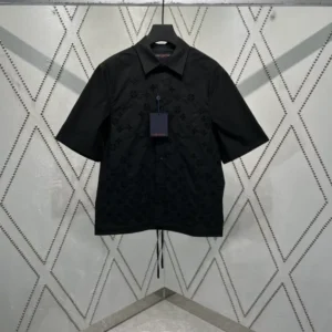 LV Monogram Flowers Embroidered Short-Sleeved Shirt - LRT56