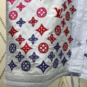 LV Monogram Flowers Embroidered Short-Sleeved Shirt - LRT57
