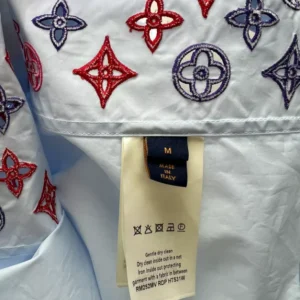 LV Monogram Flowers Embroidered Short-Sleeved Shirt - LRT57