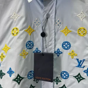 LV Monogram Flowers Embroidered Short-Sleeved Shirt - LRT57