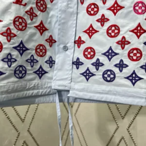 LV Monogram Flowers Embroidered Short-Sleeved Shirt - LRT57