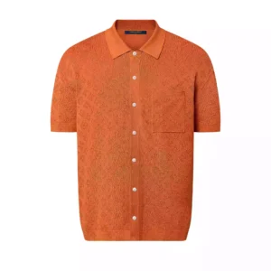 LV Monogram Pointelle Short-Sleeved Cotton Shirt - LRT59
