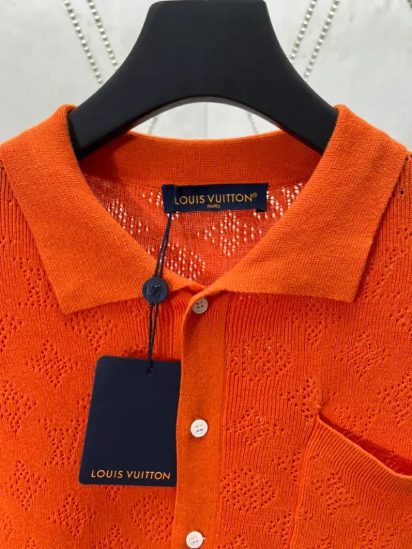 LV Monogram Pointelle Short-Sleeved Cotton Shirt - LRT59