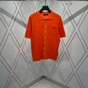 LV Monogram Pointelle Short-Sleeved Cotton Shirt - LRT59