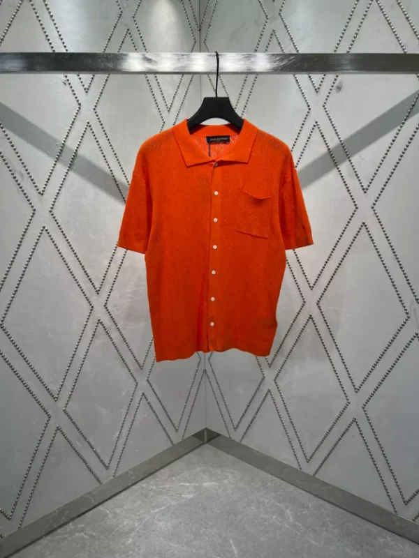 LV Monogram Pointelle Short-Sleeved Cotton Shirt - LRT59