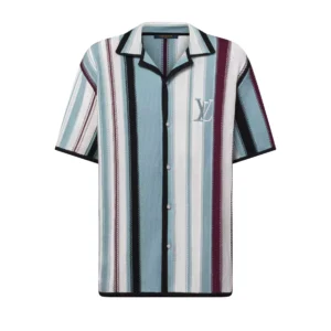 LV Striped Crochet Short-Sleeved Shirt - LRT60