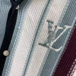 LV Striped Crochet Short-Sleeved Shirt - LRT60