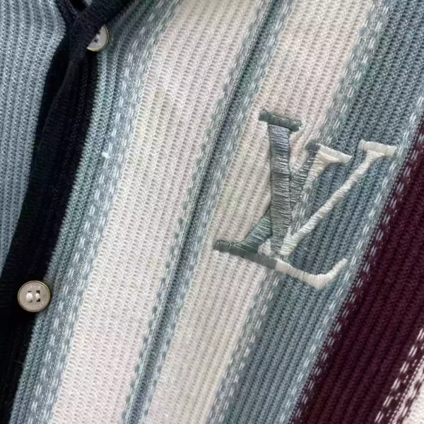 LV Striped Crochet Short-Sleeved Shirt - LRT60