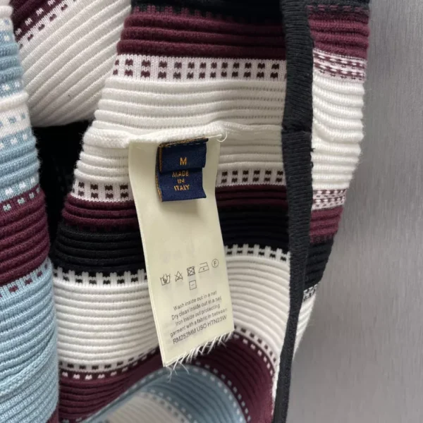 LV Striped Crochet Short-Sleeved Shirt - LRT60