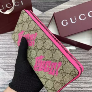 GG Monogram Zip Around Wallet With Print - RW14