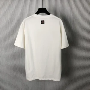 LV Monogram Flower 3D Gradient Print T-Shirt in White - LRT71