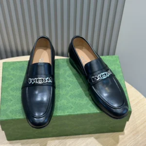GC Men's Leather Loafers With Interlocking G - RG02