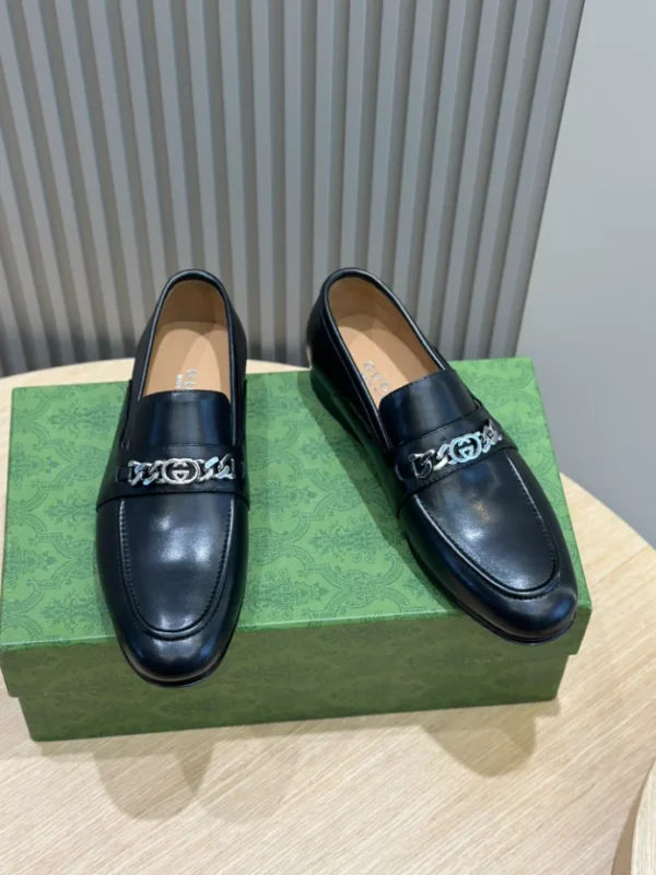 GC Men's Leather Loafers With Interlocking G - RG02