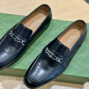 GC Men's Leather Loafers With Interlocking G - RG02