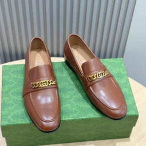 Gc Men's Leather Loafers With Interlocking G - RG01