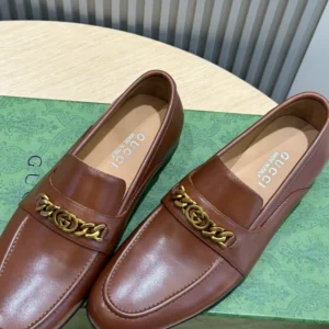 Gc Men's Leather Loafers With Interlocking G - RG01