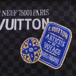 LV Art Printed Damier Cotton T-Shirt in Black - LRT88