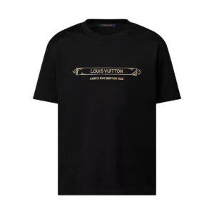 LV Embellished Damier Piqué T-Shirt in Black - LRT81