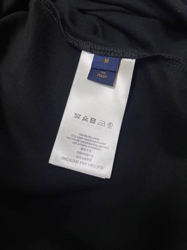 LV Embellished Damier Piqué T-Shirt in Black - LRT81