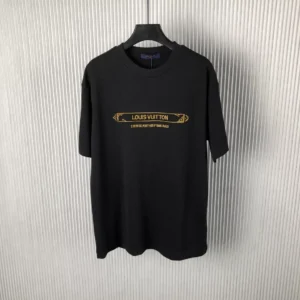 LV Embellished Damier Piqué T-Shirt in Black - LRT81
