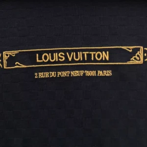 LV Embellished Damier Piqué T-Shirt in Black - LRT81