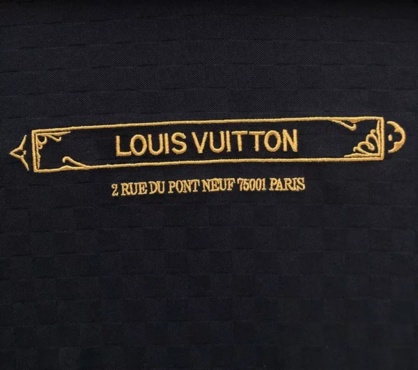 LV Embellished Damier Piqué T-Shirt in Black - LRT81