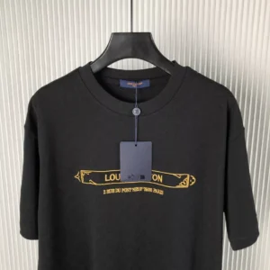 LV Embellished Damier Piqué T-Shirt in Black - LRT81