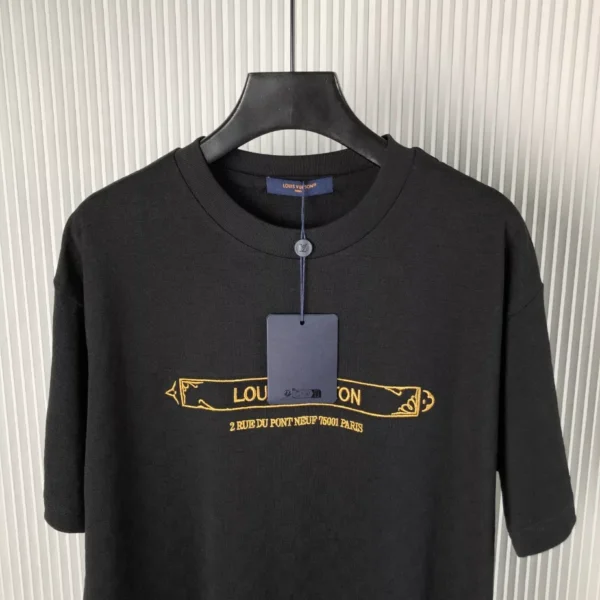 LV Embellished Damier Piqué T-Shirt in Black - LRT81