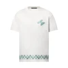 LV Embellished Short-Sleeved Crewneck in White - LRT90
