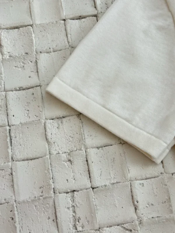 LV Embellished Short-Sleeved Crewneck in White - LRT90