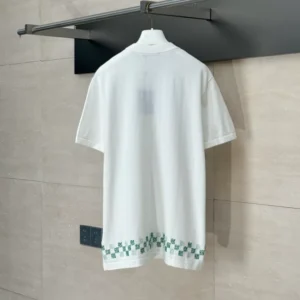 LV Embellished Short-Sleeved Crewneck in White - LRT90