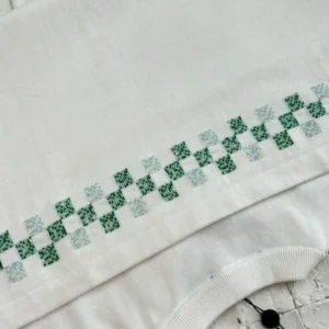 LV Embellished Short-Sleeved Crewneck in White - LRT90