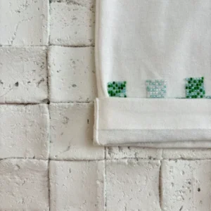 LV Embellished Short-Sleeved Crewneck in White - LRT90