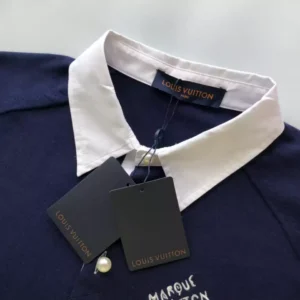 LV Embroidered Short-Sleeved Cotton Blend Polo Shirt - LRT105